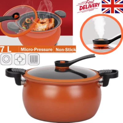 Micro Pressure Multi Cooker Non Stick 7L Soup Pot for Food Milk Noodles