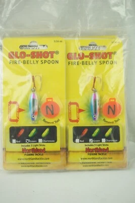 Cuchara Northland Fishing Glo Shot Fire Belly - 3/16 Super Glo Rainbow (Lote de 6) Foto 1 de 4