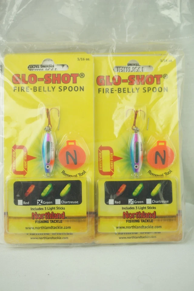 Northland Fishing Glo Shot Fire Belly Spoon 3/16 Oz Super Glo Chub ()