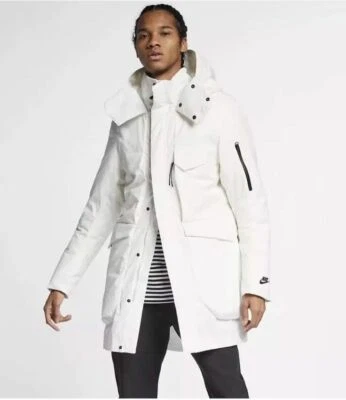 NWT Nike Sportswear Tech Pack Down Fill Men's Parka Summit White XS 928912 001 - Image 1 of 4