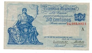 ARGENTINA CAJA DE CONVERSION NOTE 1926 50 CENTAVOS Series A B#1529 - P#242a - Picture 1 of 2