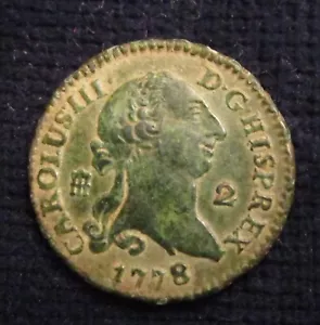 *GUTSE*53-CARLOS III, 2 MARAVEDIS 1778, SEGOVIA, EBC. - Picture 1 of 2
