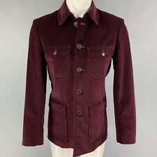 PS by PAUL SMITH Size 38 Burgundy Velvet Cotton Jacket