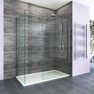Walk In Shower Enclosure 8mm Easy Clean Glass Wet Room Cubicle Screen Panel - Picture 1 of 22