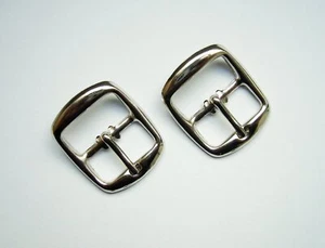 5 x Hebilla de cinturón, hebilla de zapato, hebilla doble, acero/niquelado 10 mm, 3/8" - Imagen 1 de 1