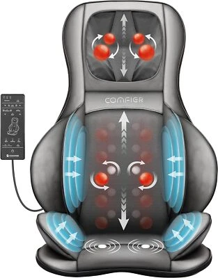COMFIER Powerful Shiatsu Massage Chair Deep Tissue Kneading w Heat Whole Back Neck Relax