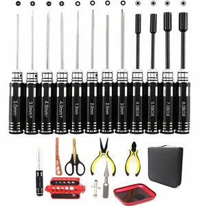 23 en 1 kits de herramientas de radiocontrol juego de destornilladores hexagonales con bolsas de transporte - Imagen 1 de 6