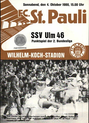 II. BL 86/87 FC St. Pauli - SSV Ulm 46, 04.10.1986, Dirk Zander - Bild 1 von 2