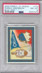 2008 Topps T-51 Murad Blue Mini Russell Westbrook Rookie Card #174 PSA 8 (7579) - Picture 1 of 2