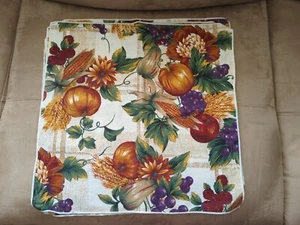 Fall Pumpkin Harvest Reusable Cloth Napkins Set of 4 Table Decor 17" Square - Picture 1 of 7