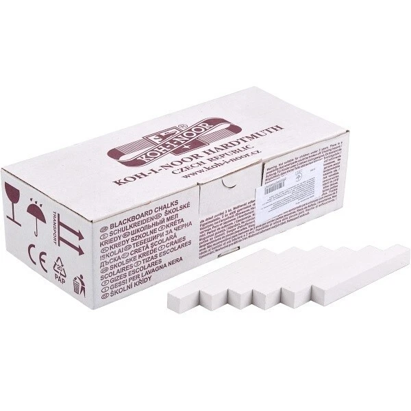 KOH I NOOR gesso lavagna bianco 100 bastoncini-011150200000