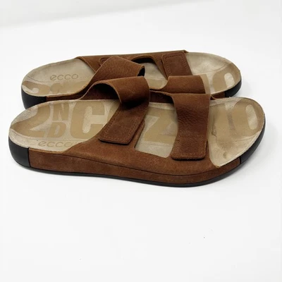 Sandalias Ecco Para Hombres Talla 45 11 u 11.5 Sin Cordones Gancho Lazo Informales Cómodas Cozmo Foto 1 de 4