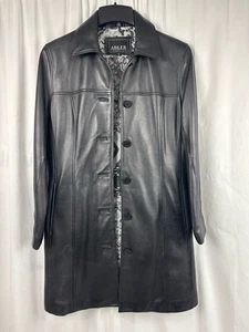 Vintage ADLER COLLECTION Lammfell Lederjacke schwarz Damen S butterweich - Bild 1 von 6