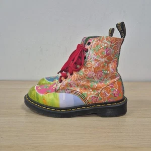 Dr Martens 1460 Daze Psychadelic Cat Floral Print Rare Ankle Boots Uk 5 Eu 38 - Picture 1 of 10