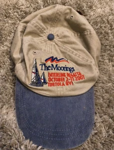 The Moorings Tortola BVI 2001 Yacht Charters Interline Regatta Hat Embroidered - Picture 1 of 8