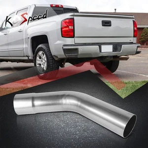 Universal Mild Steel 2.5" OD DIY Custom 45 Degree Mandrel Bend Exhaust Pipe - Picture 1 of 6