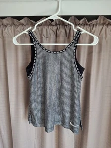 Nike 2 in 1 Training Tank Top Black White Size Medium - Picture 1 of 8