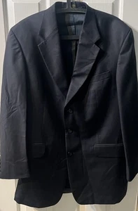 Oscar De La Renta Superior 100s Vested Jacket Pin Stripe - Picture 1 of 7