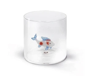 WD LifeStyle WD LifeStyle Vaso De Vidrio Borosilicato 250 Ml Decoración Carpa - Imagen 1 de 2