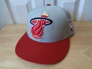 NBA Miami Heat LOGO Fitted Size 7 1/4 Cap Hat Mitchell & Ness NEW NWOT