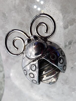 Broche de plata de ley 925 Silpada Ladybug insecto escarabajo 1" Ag 22370 Foto 1 de 4