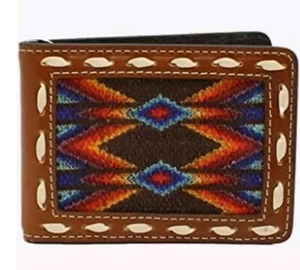 Nocona Belt Co. Portafoglio Uomo Azteco Bifold Fermasoldi - Foto 1 di 4