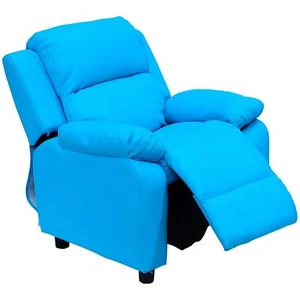 HOMCOM Kids Recliner Armchair Games Chair Sofa Childrens Seat In PU Leather Blue - Picture 1 of 11