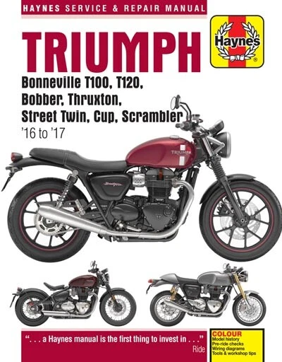 Triumph Bonneville Speedmaster Bobber Thruxton Twin 2016-2019 Repair Manual - image 1 of 1