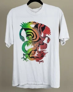 Camiseta estilo tatuaje águila dragón luchador L grande algodón pesado - Imagen 1 de 4