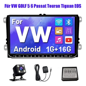 9" Autoradio Android 10 GPS Navi 16GB für VW GOLF 5 6 Passat Touran Tiguan EOS - Imagen 1 de 12
