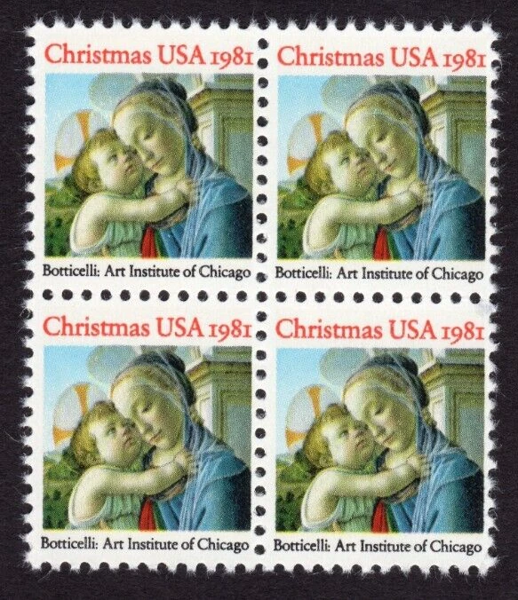Scott #1939 1981 Madonna Botticelli Block of 4 Stamps - MNH - Image 1 of 1