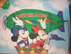 vintage Disney mickey bed sheet twin fun fabric balloon flat used - Picture 1 of 4