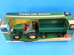 TOMY/ERTL John Deere Tractor and Wagon Farm Farming Toy Set - New - Picture 1 of 4