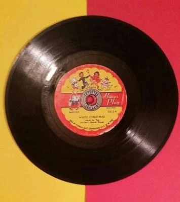 VINTAGE 1950's CHILDREN'S CRICKET RECORD 45RPM - WHITE CHRISTMAS - CAROL MEDLEY Foto 1 de 2