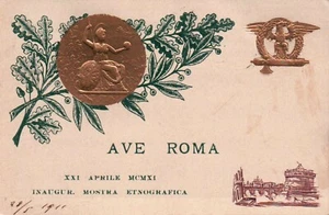 AVE ROMA - 1911 - INAUGURAZIONE MOSTRA ETNOGRAFICA - - Imagen 1 de 1