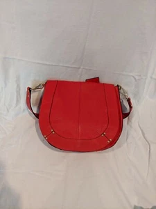 CATERINA LUCCHI RED ITALIAN LEATHER HANDBAG - Picture 1 of 5