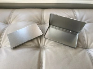 Metal Rectangular Hinged Tins Containers Box Storage Kit 7" x 3-3/4" x 3/8" NEW - Picture 1 of 5