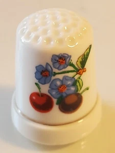 Vintage Cherry Blossoms Thimble Porcelain box7 - Picture 1 of 4
