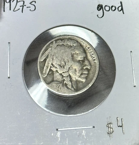 1927 S Buffalo Nickel Good Cover