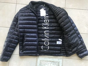 Black Puffer Jacket CK Size S - Picture 1 of 8