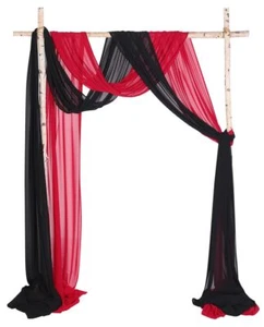 2 Panels 18Ft Chiffon Wedding Arch Drapes Draping Fabric for Wedding Ceremony... - Picture 1 of 8