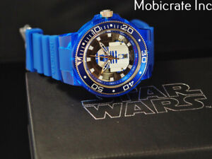 Rare New Invicta Star Wars R2-D2 Mens 52mm Limited Ed Quartz Blue Silicone Watch