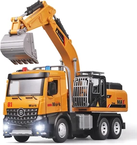 Children Excavator Toy Metal Diecast Excavator Model,With Simulated Sound and Li - Picture 1 of 6