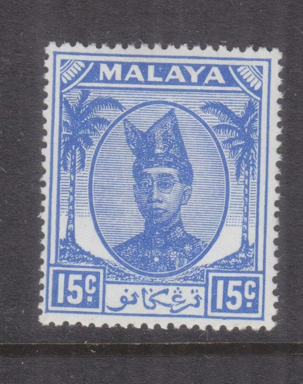TRENGGANU, MALÁSIA, 1949 Sultan, 15c. Ultramarino, LHM. - Imagem 1 de 1