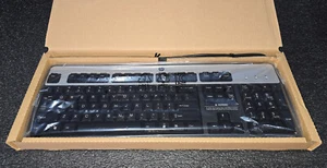 HP KU-0316 104-Key Wired USB Standard Desktop Keyboard 434821 001 002 007 Silver - Picture 1 of 2