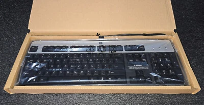 HP KU-0316 104-Key Wired USB Standard Desktop Keyboard 434821 001 002 007 Silver - Image 1 of 2
