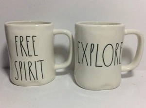 NUOVO set tazze caffè Rae Dunn FREE SPIRIT EXPLOR spedizione veloce e attenta - Foto 1 di 6