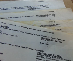 Barney Kessell 5-page 1945 thru 1967 discography - Imagen 1 de 1