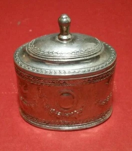 Silver Plated Ornate Jewelry Box Butterfly and Swallow w/flower garland design - Picture 1 of 8