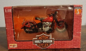 NIB 1998 Maisto Series 5 1948 FL PANHEAD Harley-Davidson Motorcycle #31360 1:18 - Picture 1 of 5